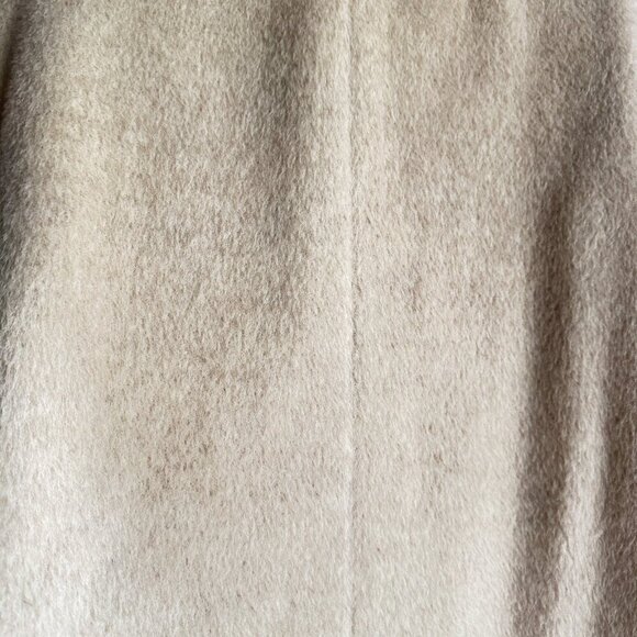Vintage Mills Bros Light Beige Pure Llama Lightweight Peacoat M - Picture 5 of 9
